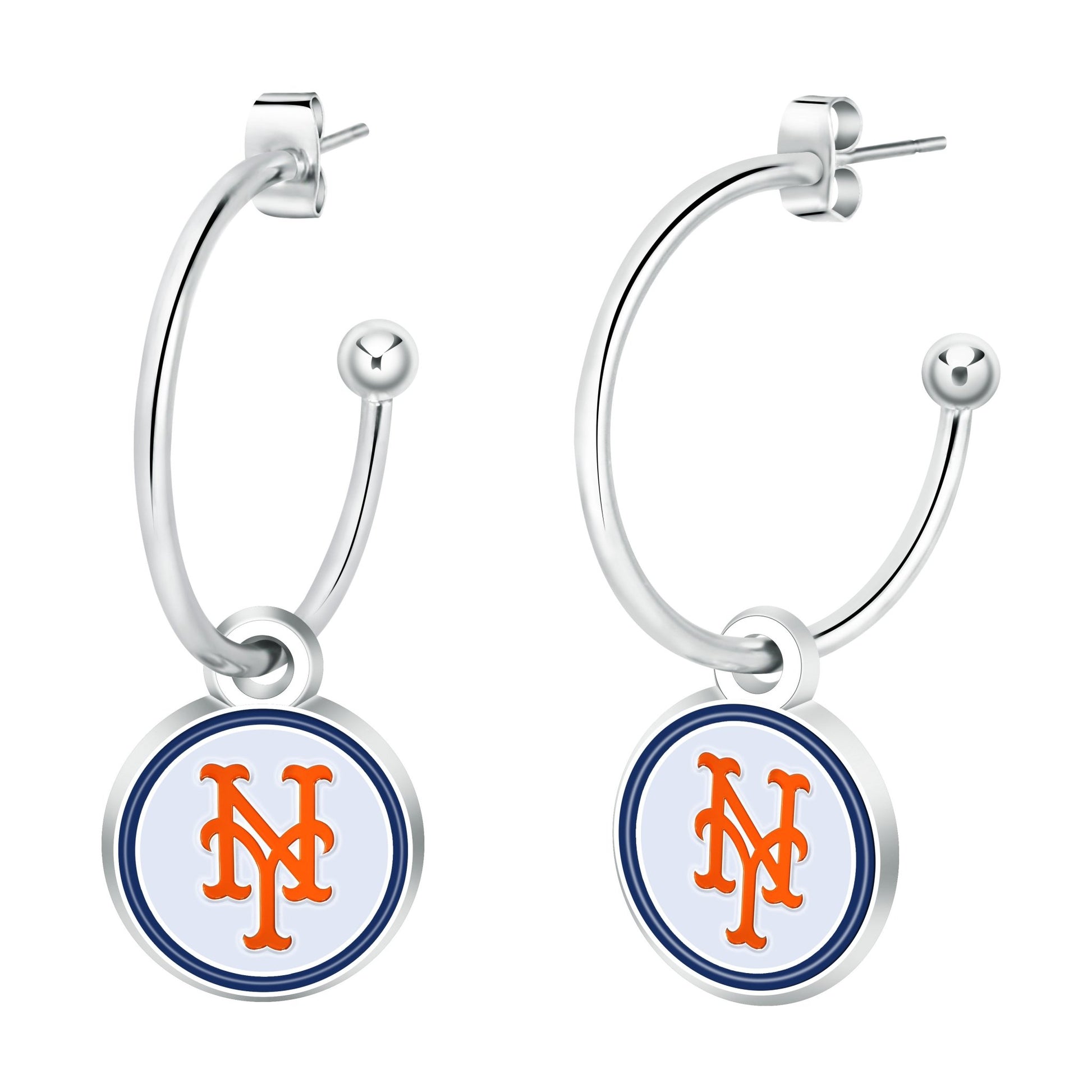 MLB Half Hoop Earrings - Gamedays Gear - New York Mets