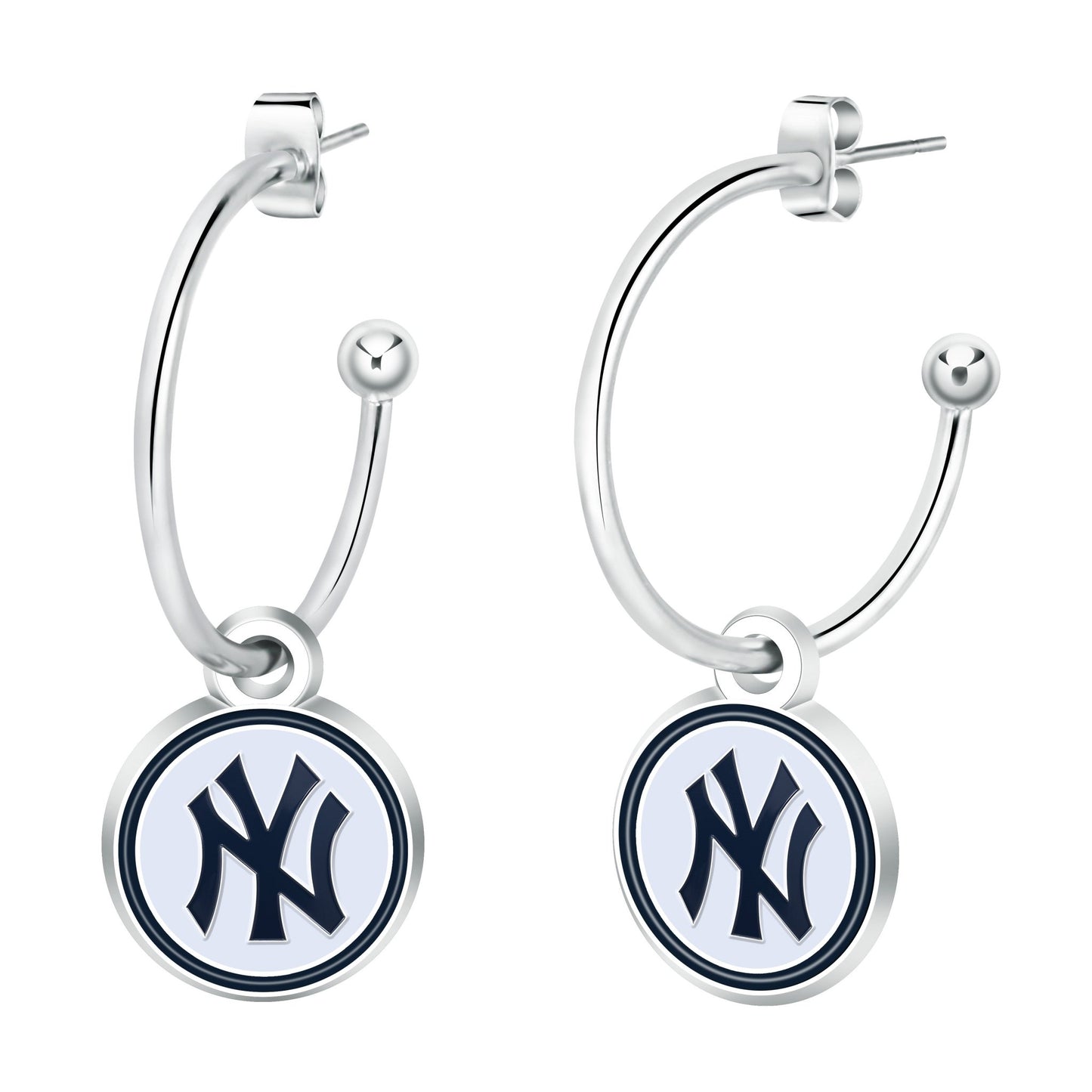 MLB Half Hoop Earrings - Gamedays Gear - New York Yankees