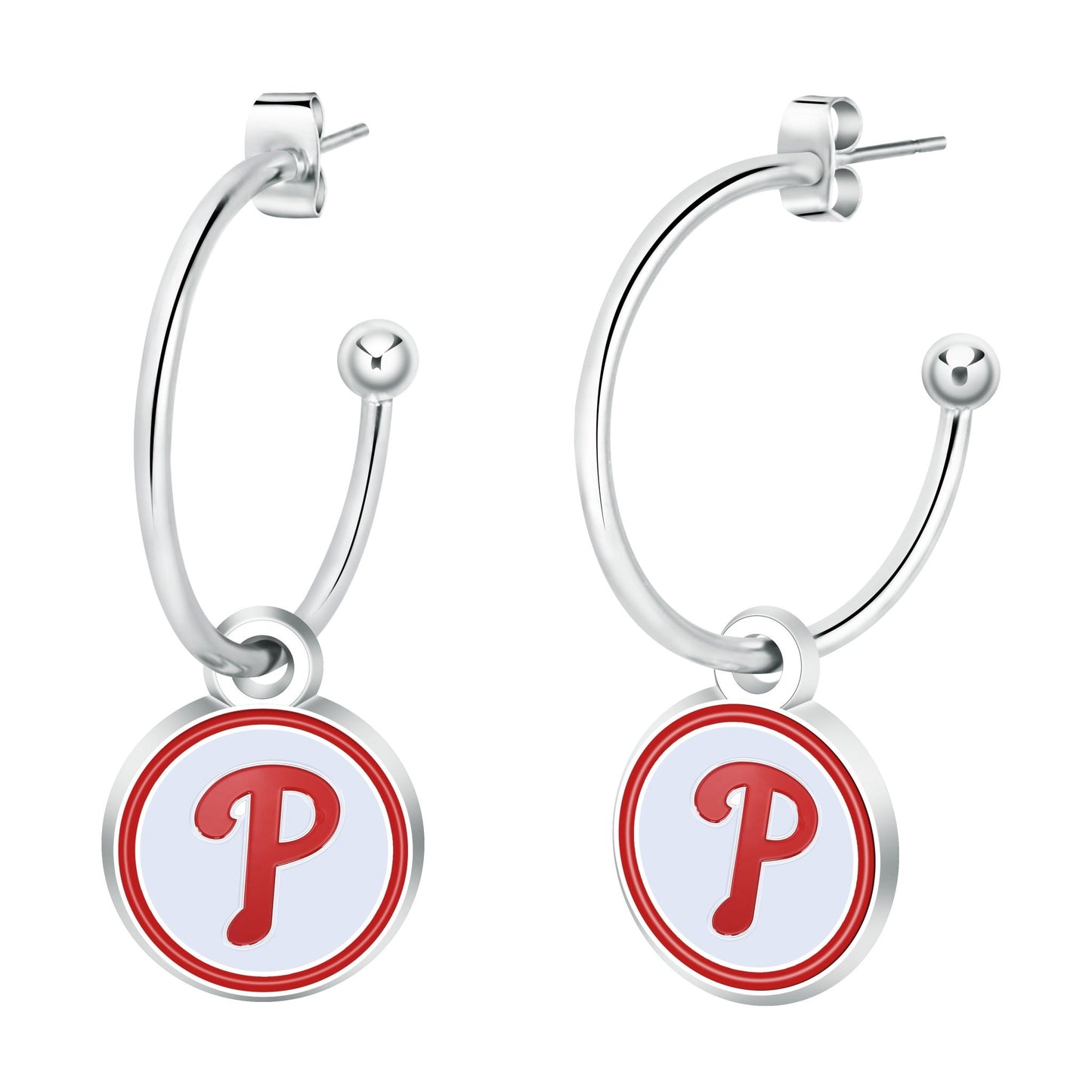 MLB Half Hoop Earrings - Gamedays Gear - Philadelphia Phillies