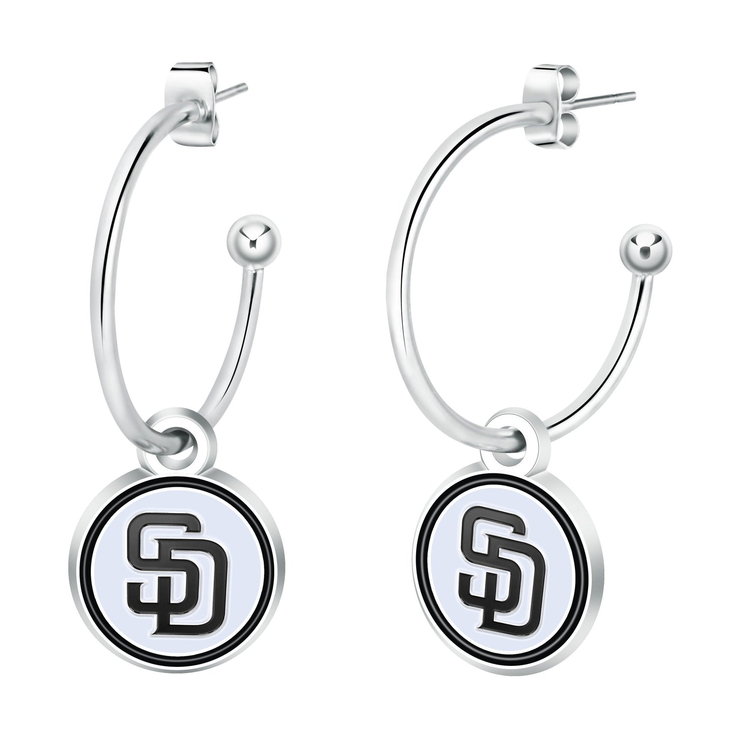 MLB Half Hoop Earrings - Gamedays Gear - San Diego Padres