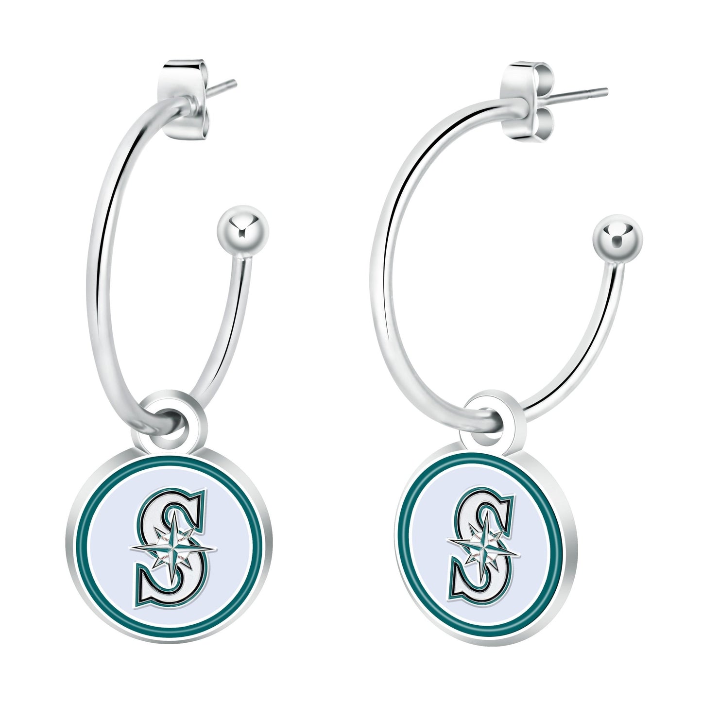 MLB Half Hoop Earrings - Gamedays Gear - Seattle Mariners