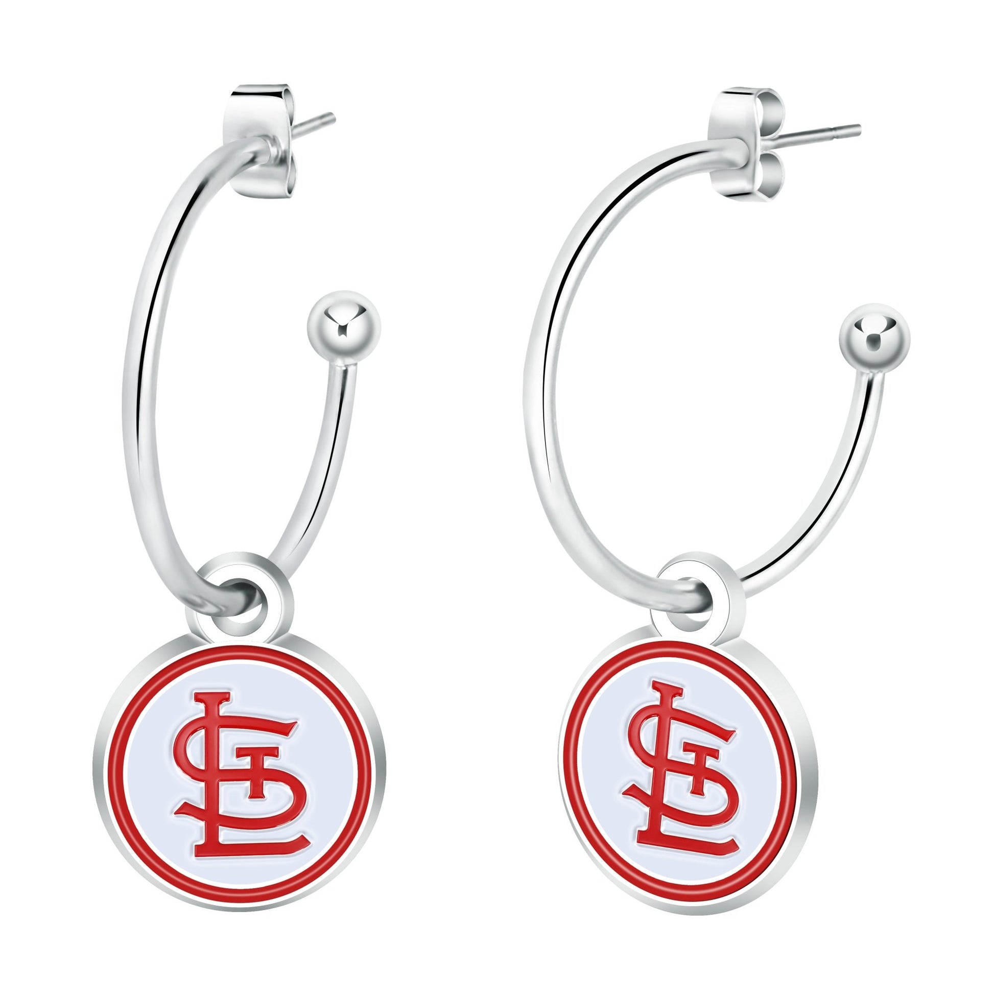 MLB Half Hoop Earrings - Gamedays Gear - St. Louis Cardinals