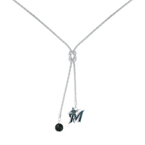 Miami Marlins Infinity Knot Pendant Necklace
