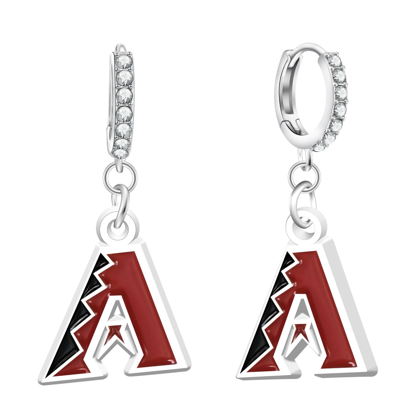 MLB Rhinestone Circle Earrings - Gamedays Gear - Arizona Diamondbacks