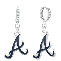 Atlanta Braves Rhinestone Circle Earrings