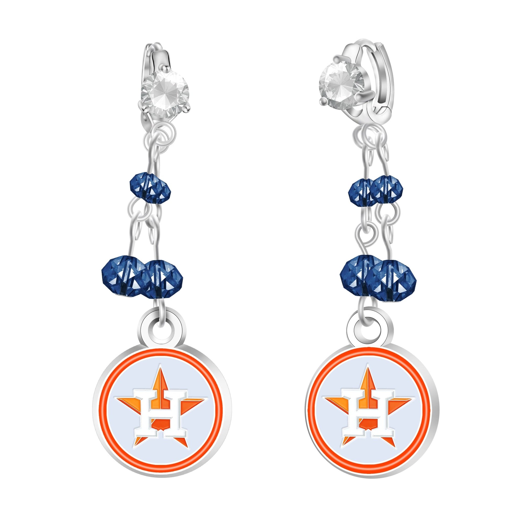 MLB Rhinestone Dangle Earrings - Gamedays Gear - Houston Astros