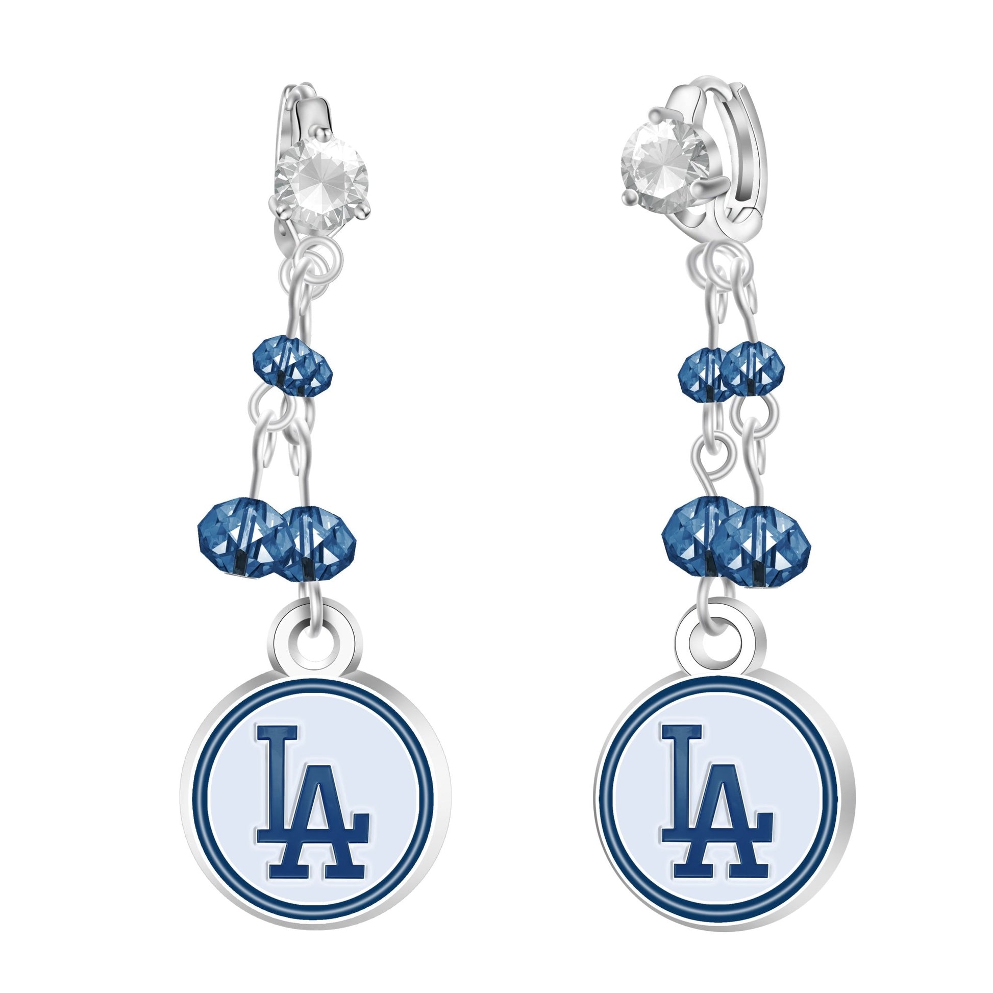 MLB Rhinestone Dangle Earrings - Gamedays Gear - Los Angeles Dodgers