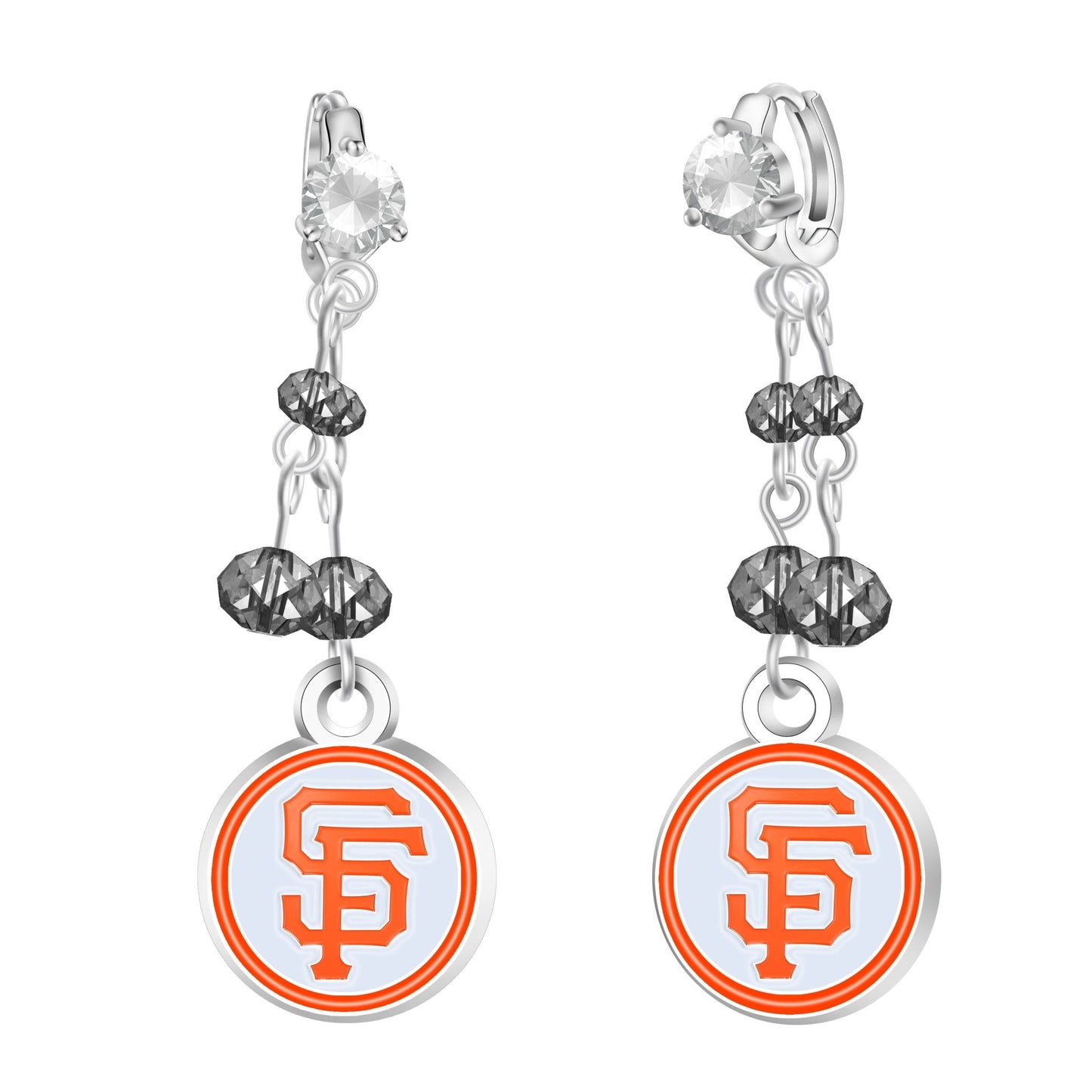 MLB Rhinestone Dangle Earrings - Gamedays Gear - San Francisco Giants