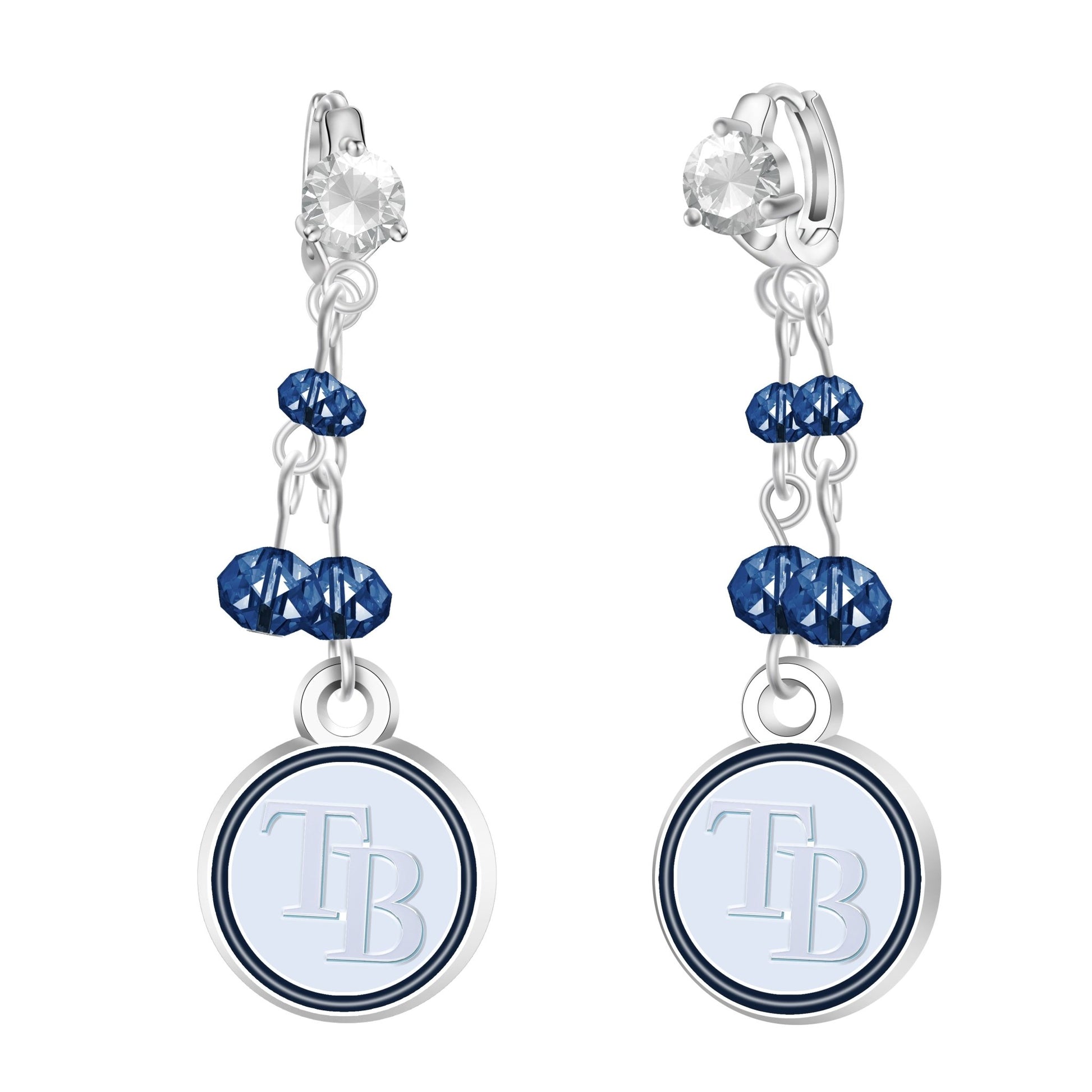 MLB Rhinestone Dangle Earrings - Gamedays Gear - Tampa Bay Rays