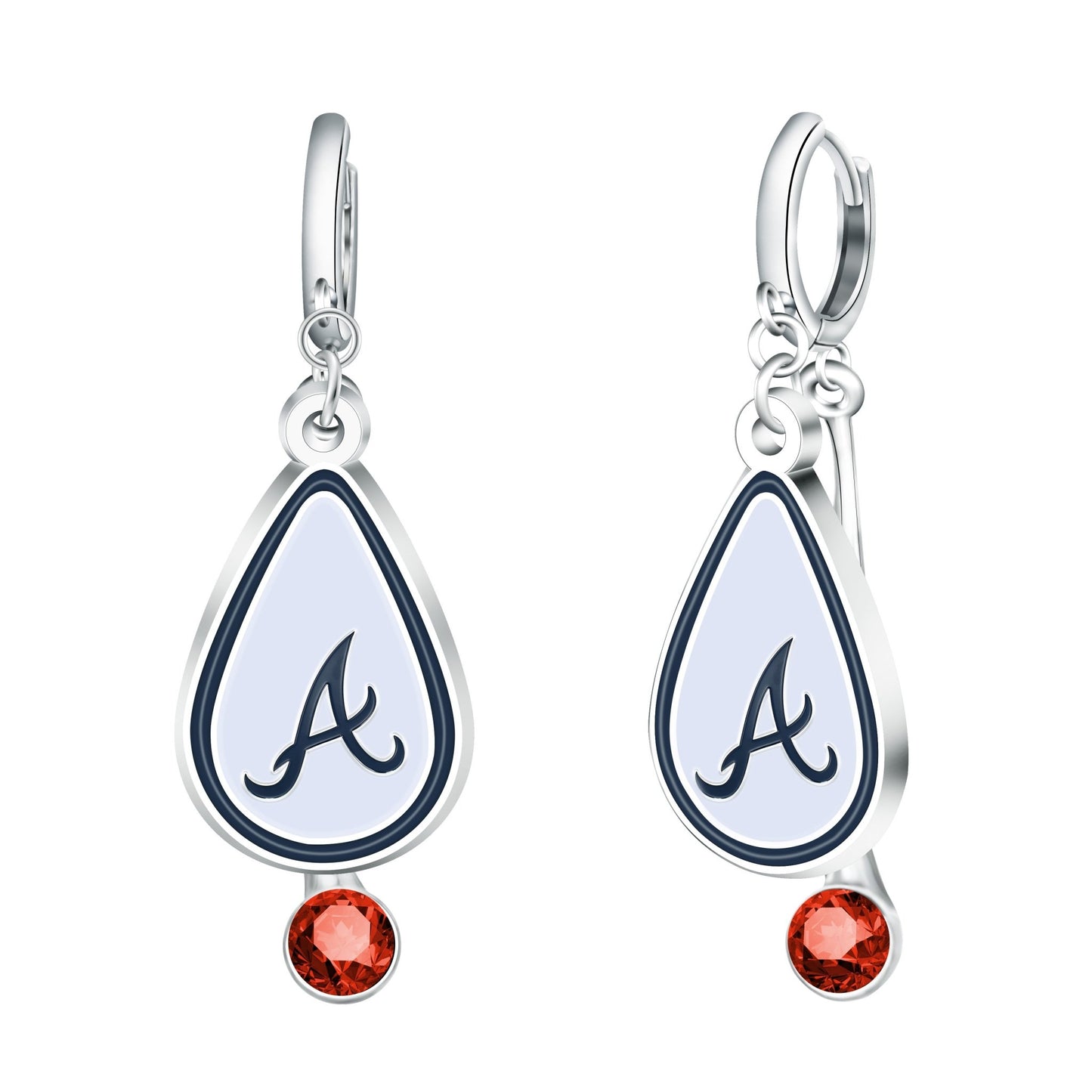 MLB Rhinestone Teardrop Earrings - Gamedays Gear - Atlanta Braves