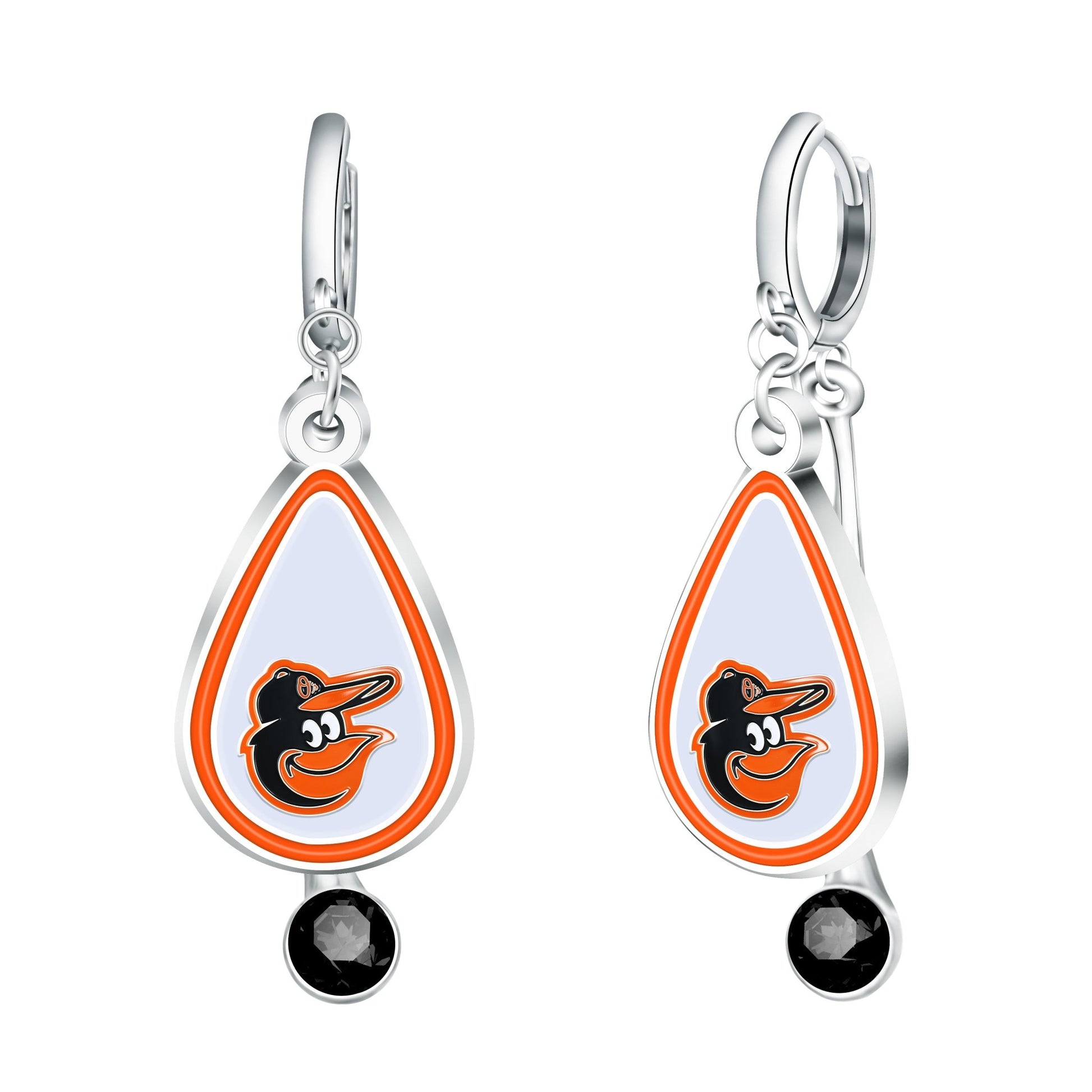 MLB Rhinestone Teardrop Earrings - Gamedays Gear - Baltimore Orioles