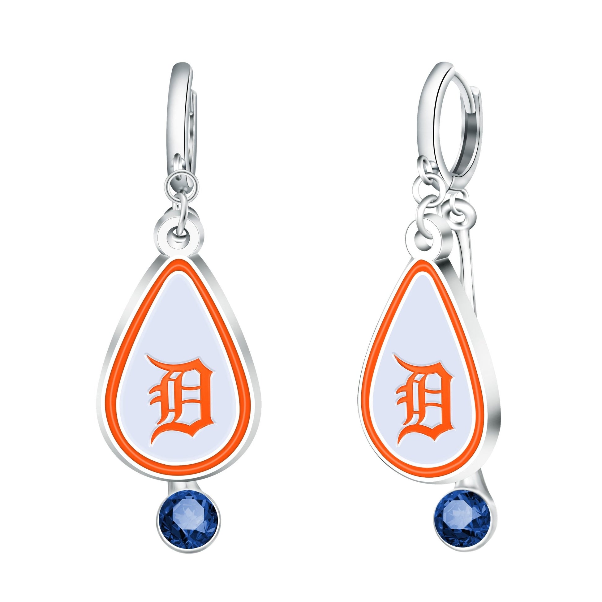 MLB Rhinestone Teardrop Earrings - Gamedays Gear - Detroit Tigers