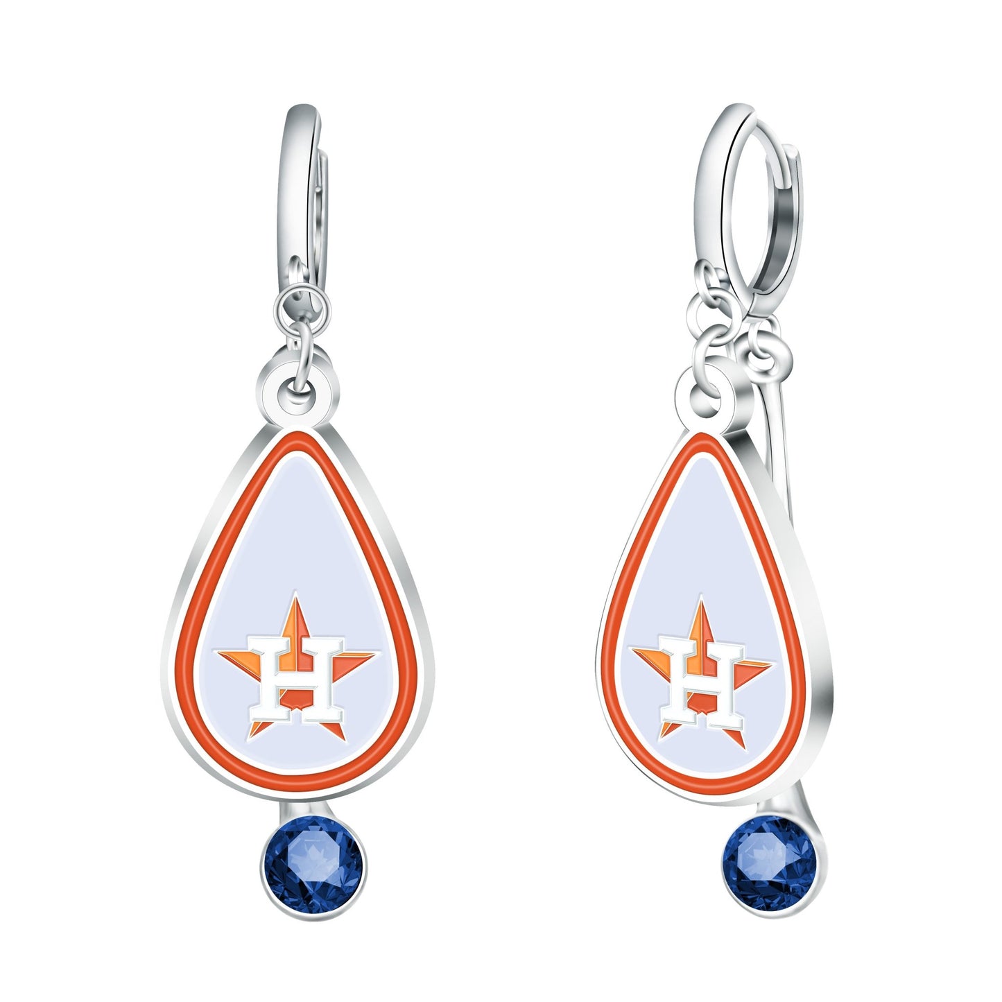 MLB Rhinestone Teardrop Earrings - Gamedays Gear - Houston Astros