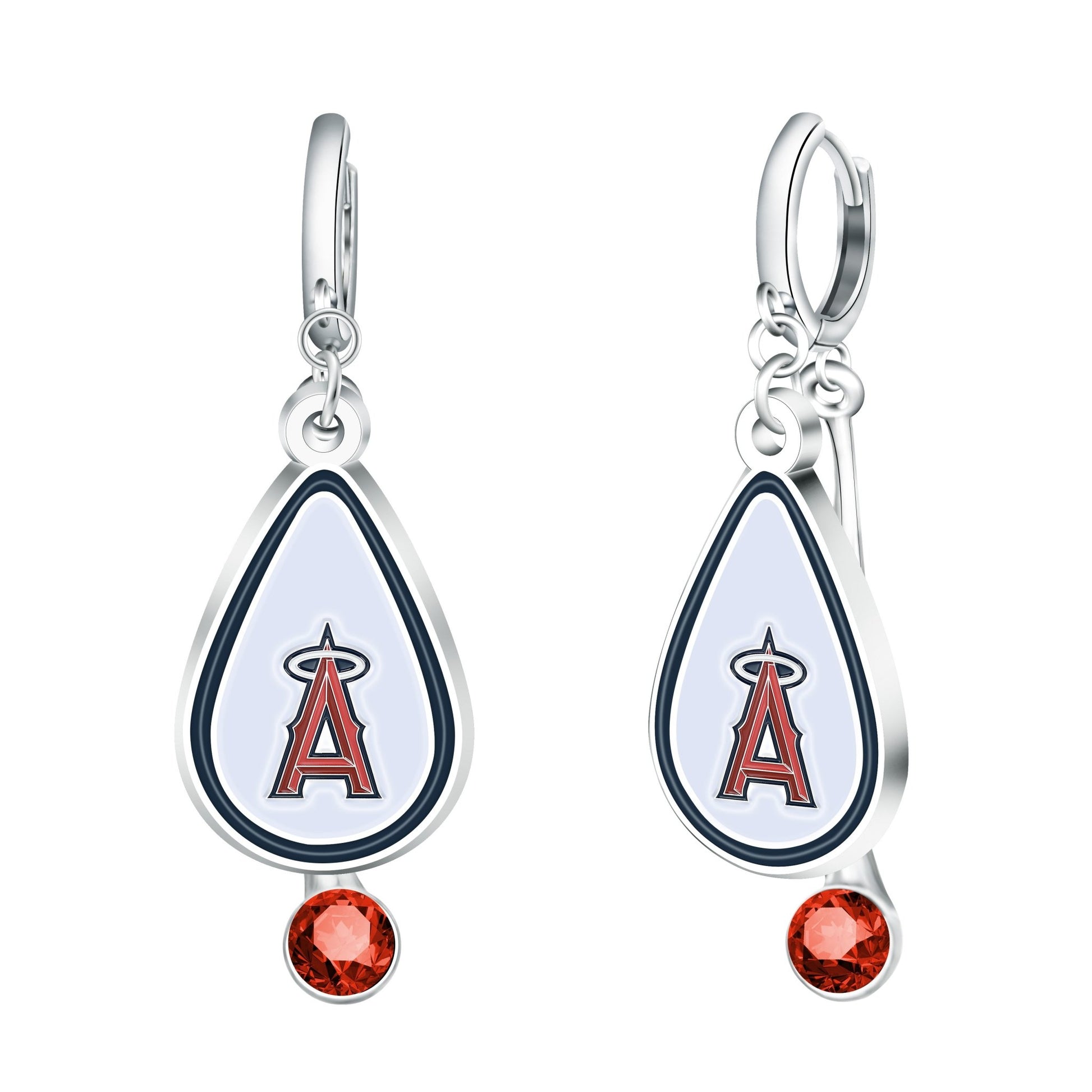 MLB Rhinestone Teardrop Earrings - Gamedays Gear - Los Angeles Angels