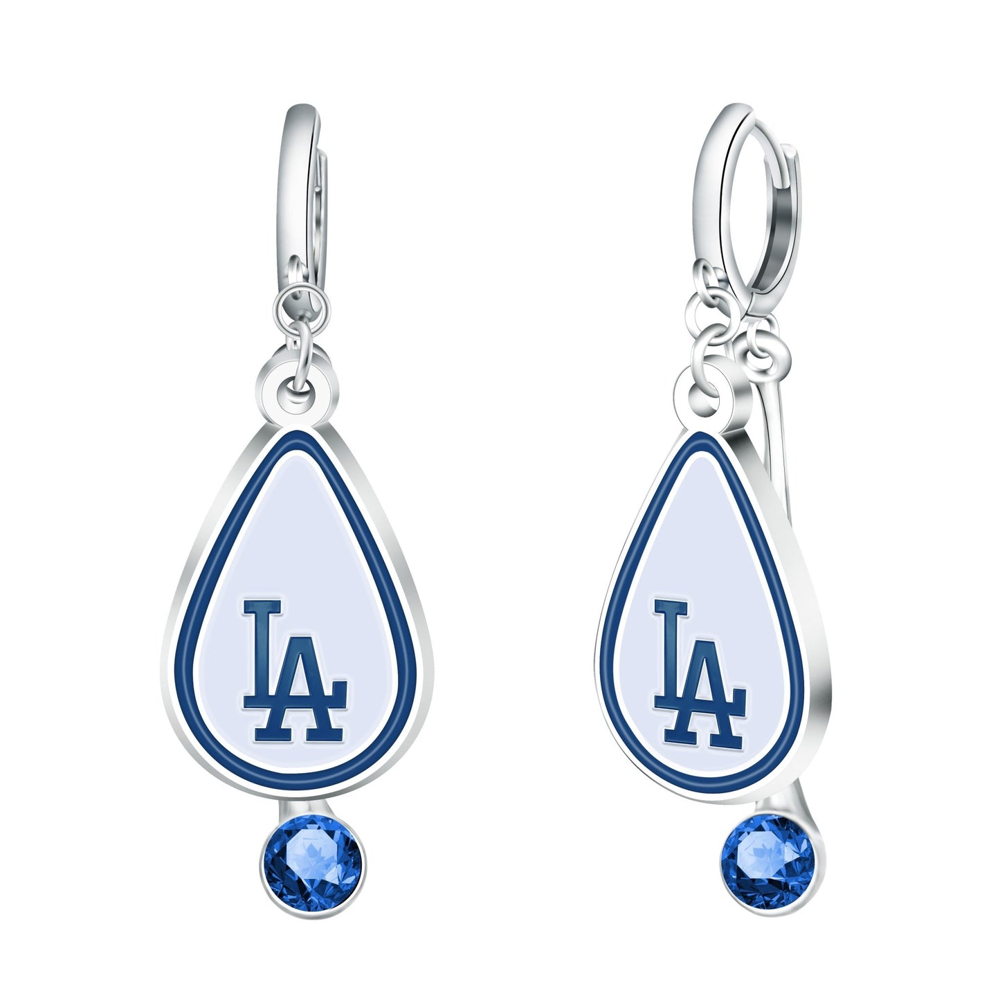 MLB Rhinestone Teardrop Earrings - Gamedays Gear - Los Angeles Dodgers