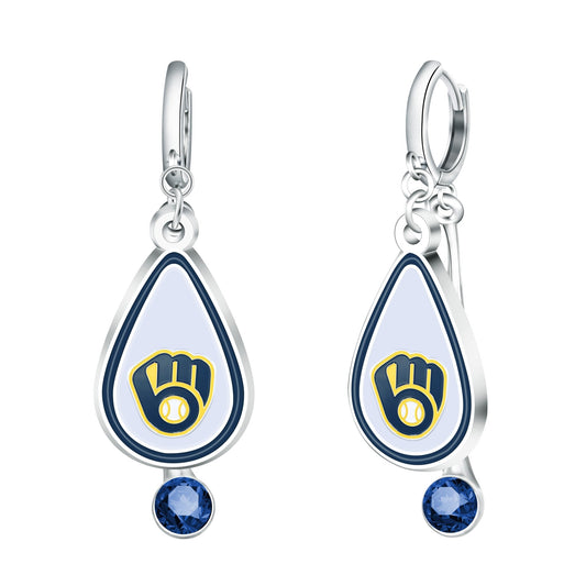 MLB Rhinestone Teardrop Earrings - Gamedays Gear - Los Angeles Dodgers