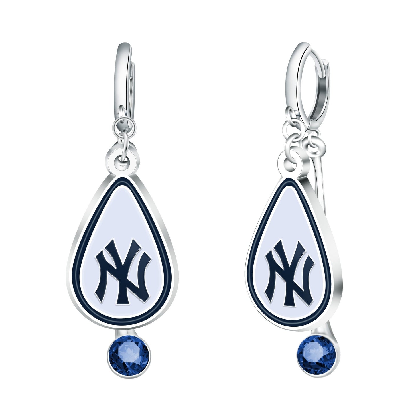 MLB Rhinestone Teardrop Earrings - Gamedays Gear - New York Yankees