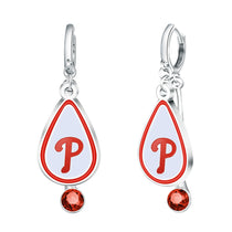 Philadelphia Phillies Rhinestone Teardrop Earrings