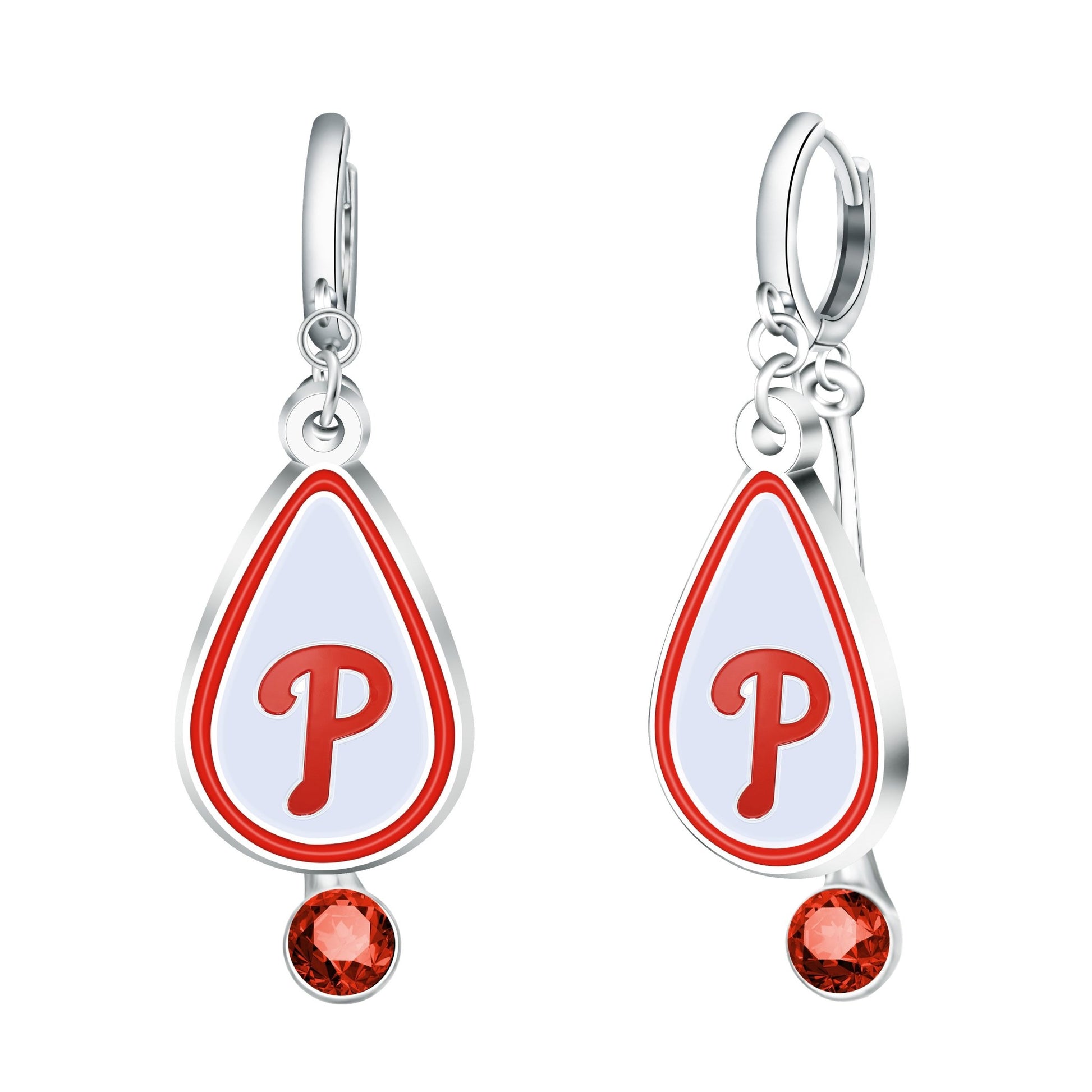 MLB Rhinestone Teardrop Earrings - Gamedays Gear - Philadelphia Phillies