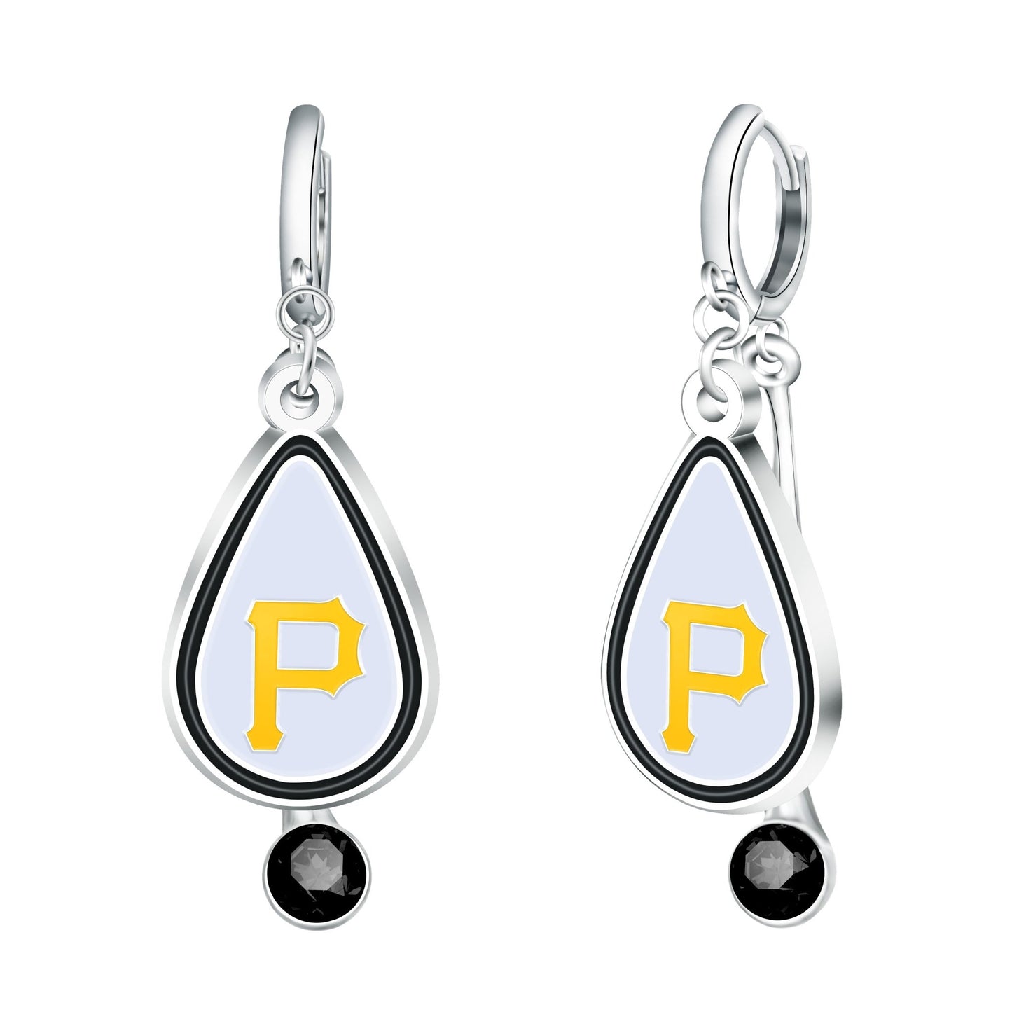 MLB Rhinestone Teardrop Earrings - Gamedays Gear - Pittsburgh Pirates