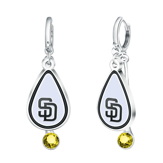 MLB Rhinestone Teardrop Earrings - Gamedays Gear - Los Angeles Dodgers