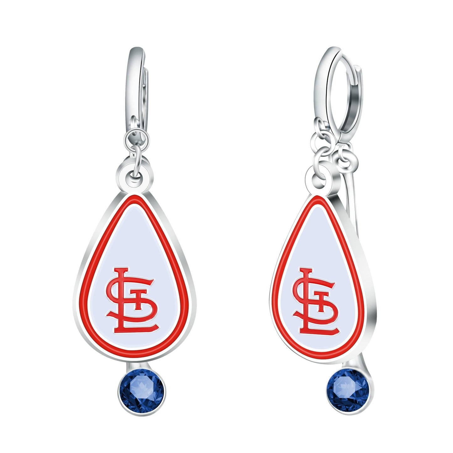 MLB Rhinestone Teardrop Earrings - Gamedays Gear - St. Louis Cardinals