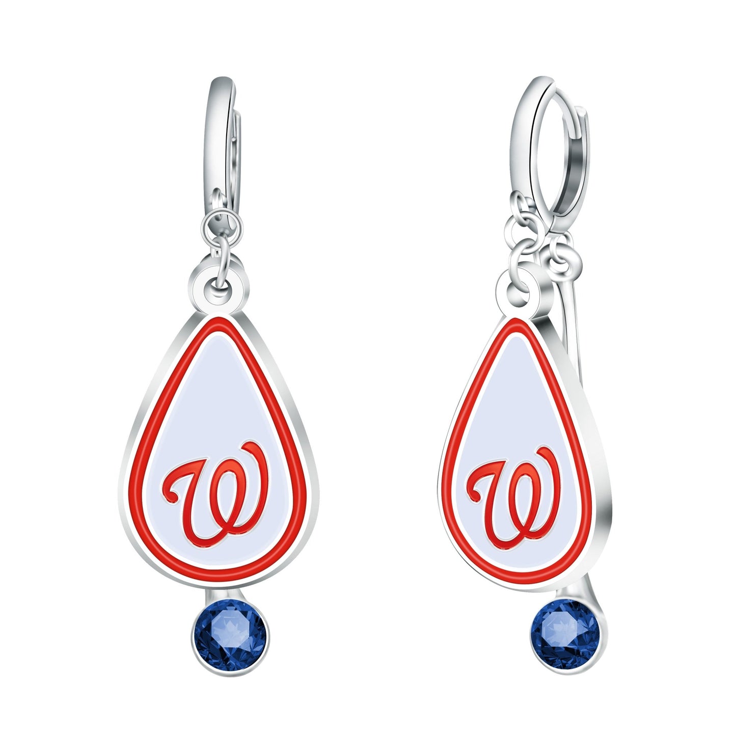 MLB Rhinestone Teardrop Earrings - Gamedays Gear - Washington Nationals