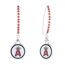 Los Angeles Angels Rhinestone Vertical Earrings