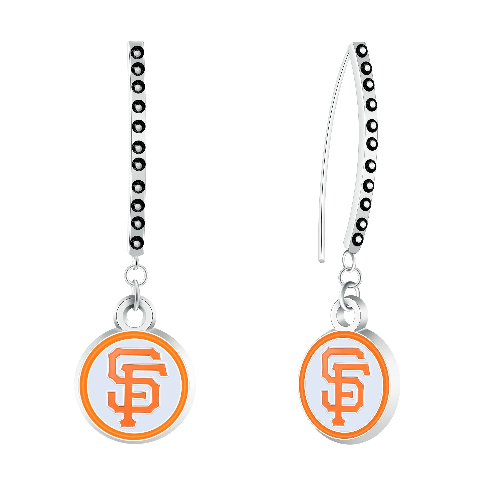 MLB Rhinestone Vertical Earrings - Gamedays Gear - San Francisco Giants