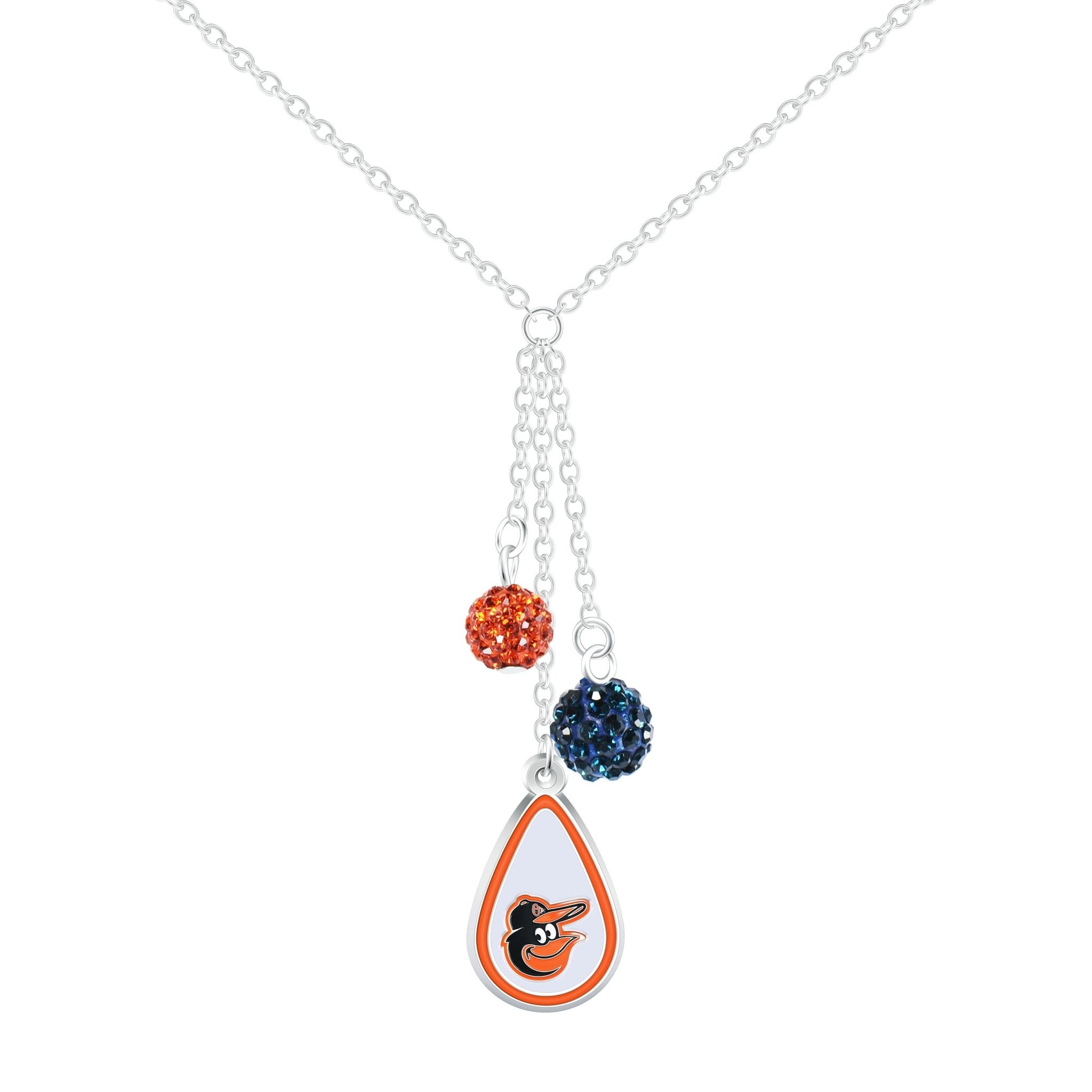 MLB Teardrop Dangle Necklace - Gamedays Gear - Baltimore Orioles