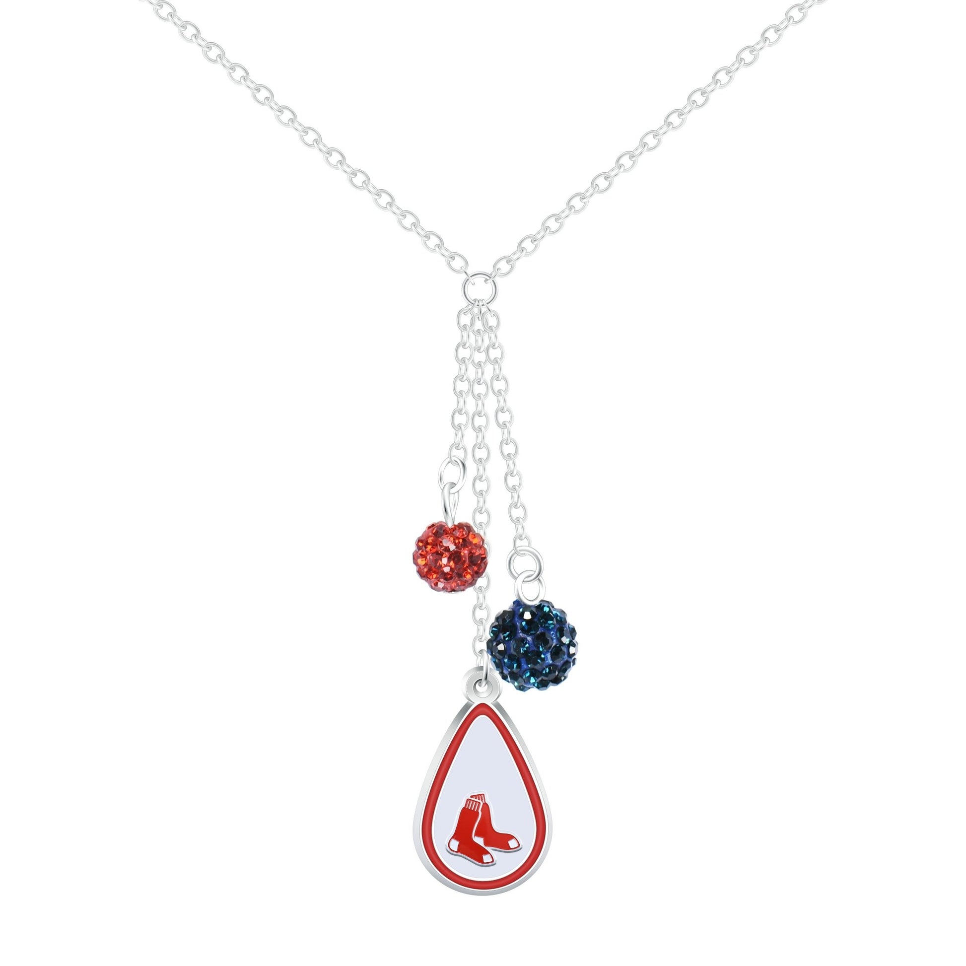 MLB Teardrop Dangle Necklace - Gamedays Gear - Boston Red Sox