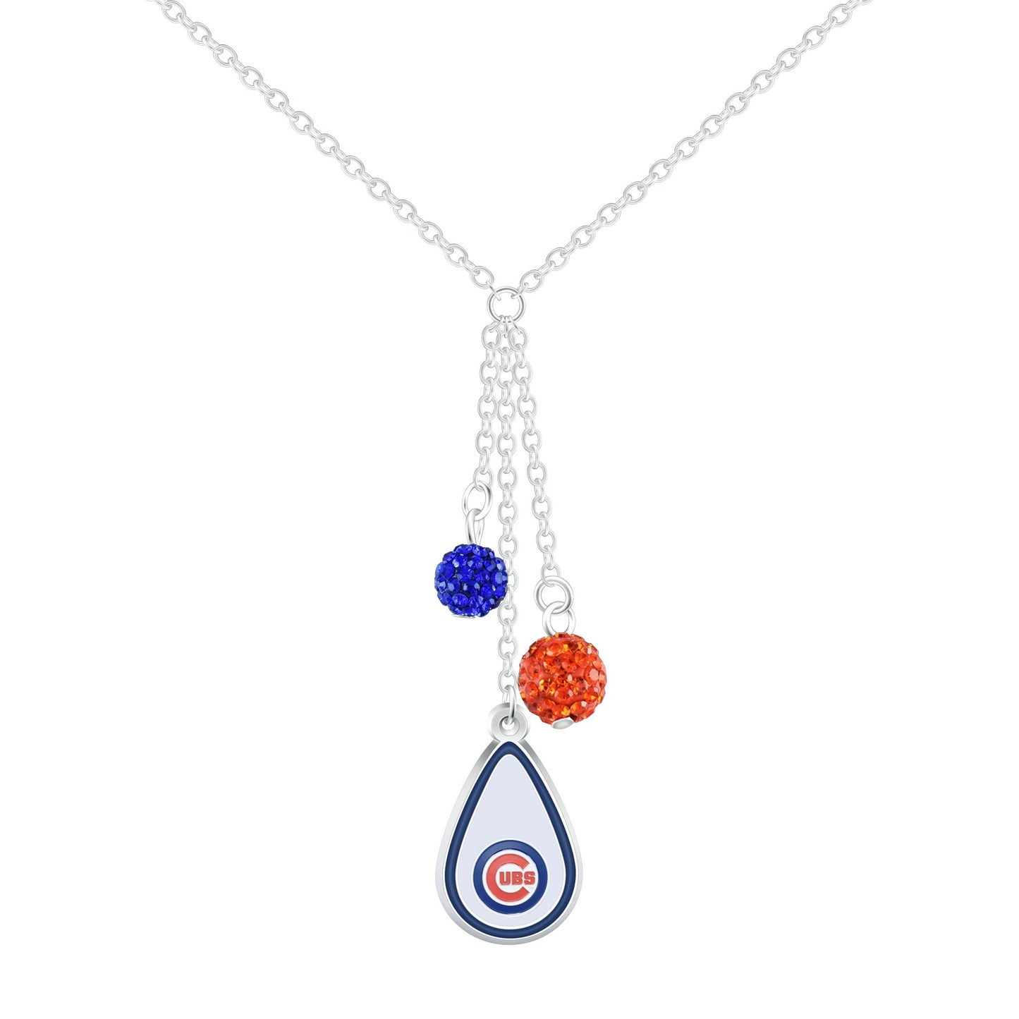 MLB Teardrop Dangle Necklace - Gamedays Gear - Chicago Cubs