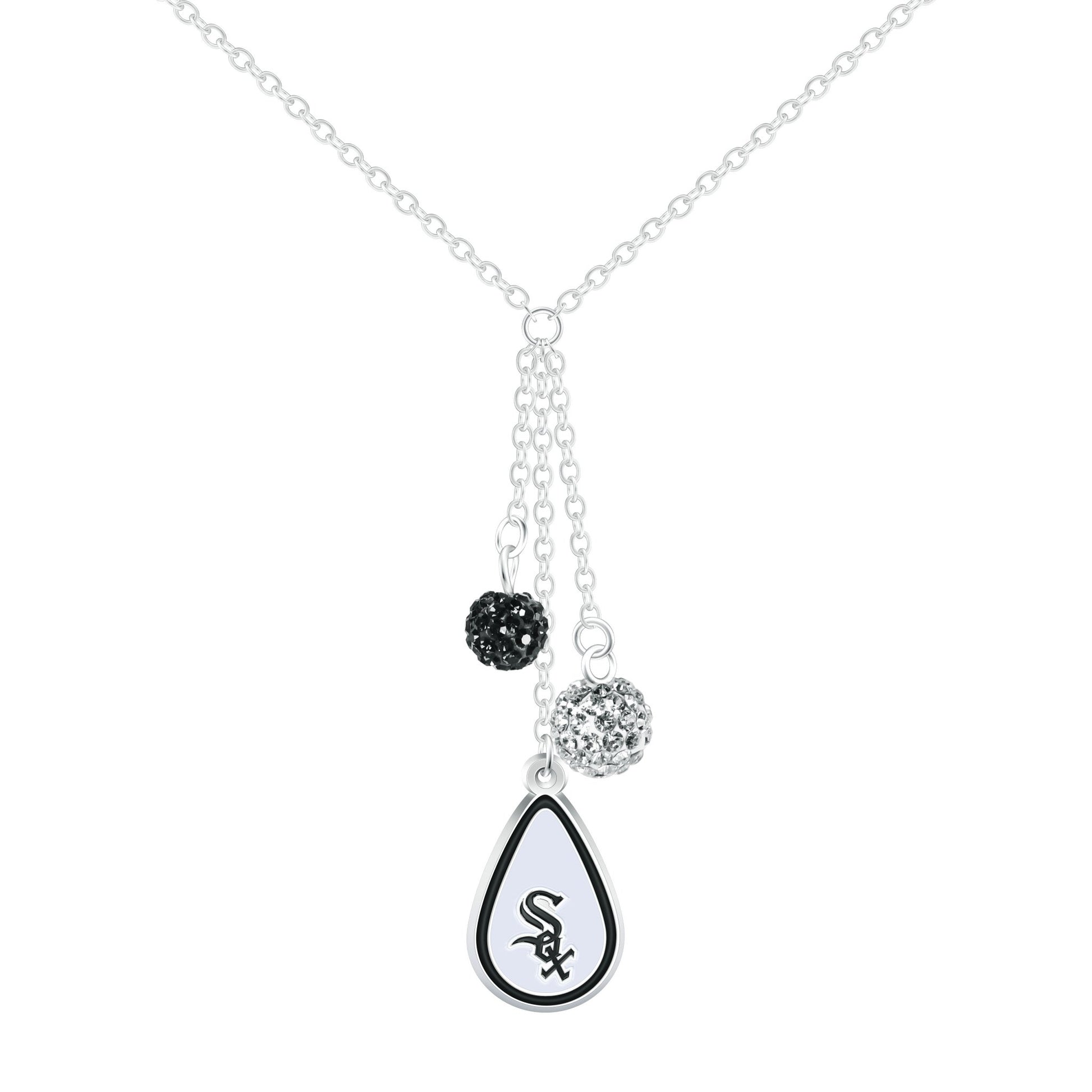 MLB Teardrop Dangle Necklace - Gamedays Gear - Chicago White Sox