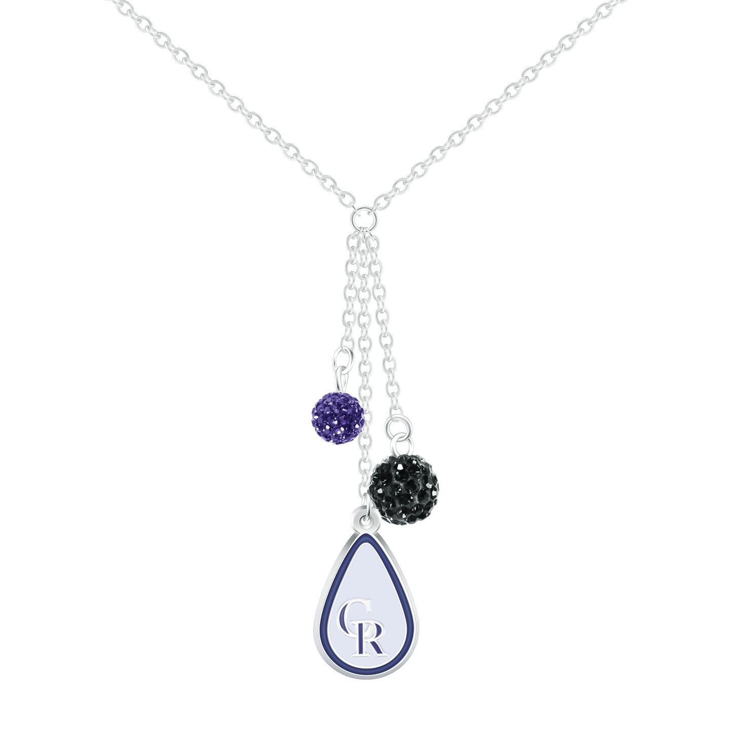 MLB Teardrop Dangle Necklace - Gamedays Gear - Colorado Rockies