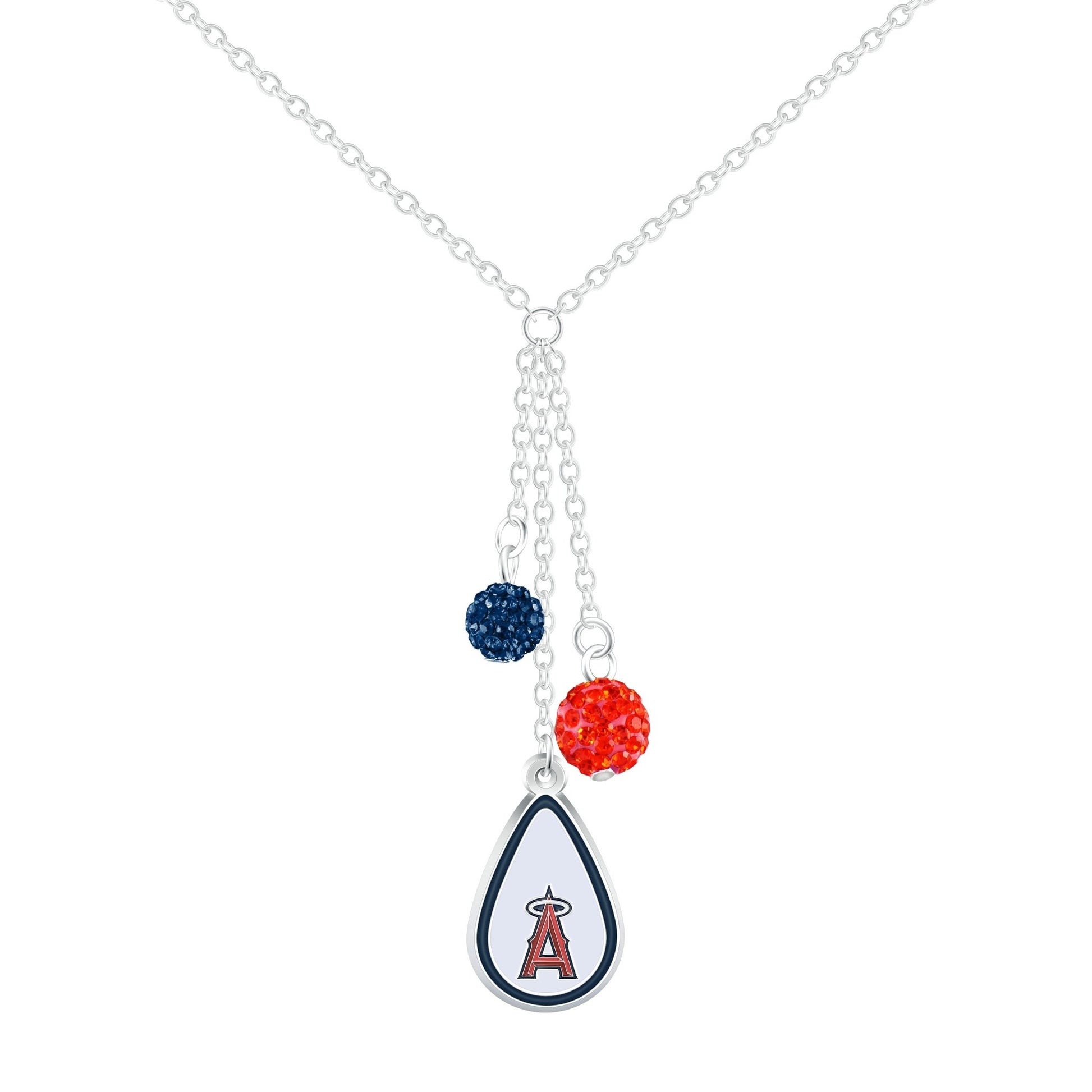 MLB Teardrop Dangle Necklace - Gamedays Gear - Los Angeles Angels