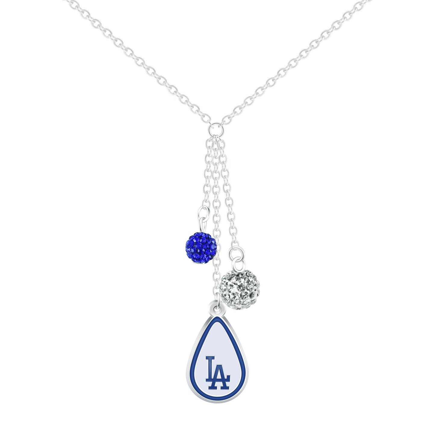 MLB Teardrop Dangle Necklace - Gamedays Gear - Los Angeles Dodgers