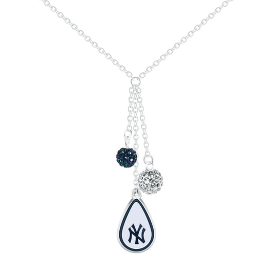 MLB Teardrop Dangle Necklace - Gamedays Gear - New York Yankees