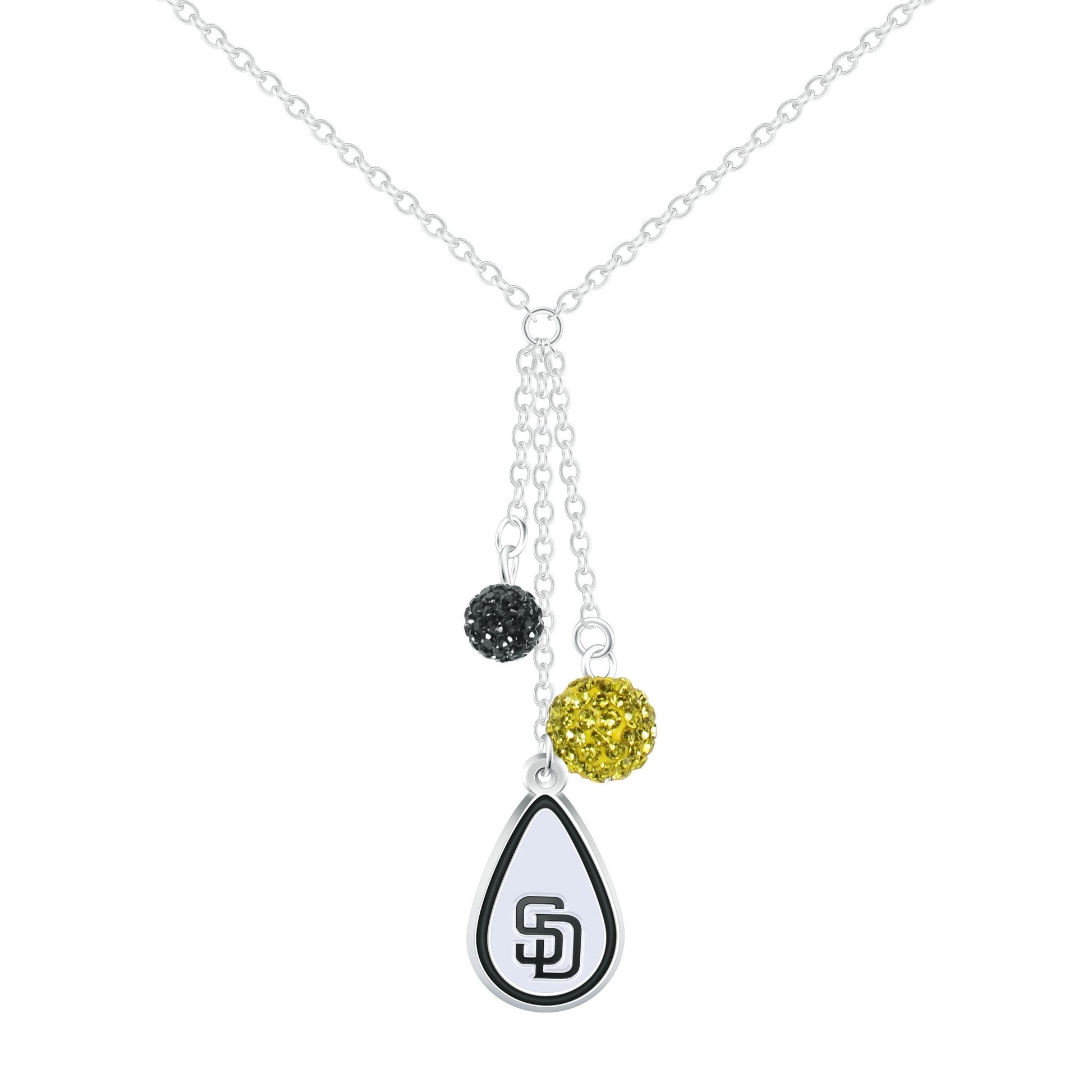 MLB Teardrop Dangle Necklace - Gamedays Gear - San Diego Padres