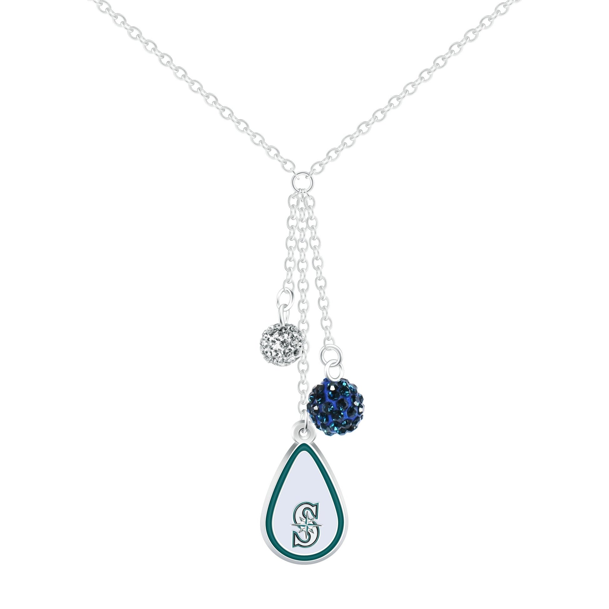 MLB Teardrop Dangle Necklace - Gamedays Gear - Seattle Mariners