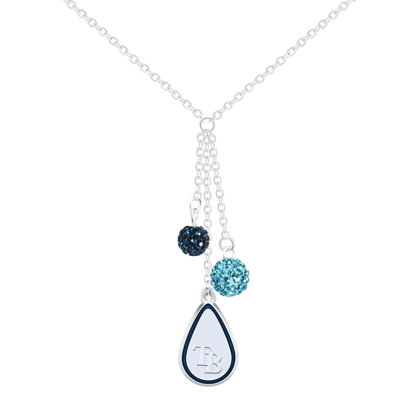 MLB Teardrop Dangle Necklace - Gamedays Gear - Tampa Bay Rays