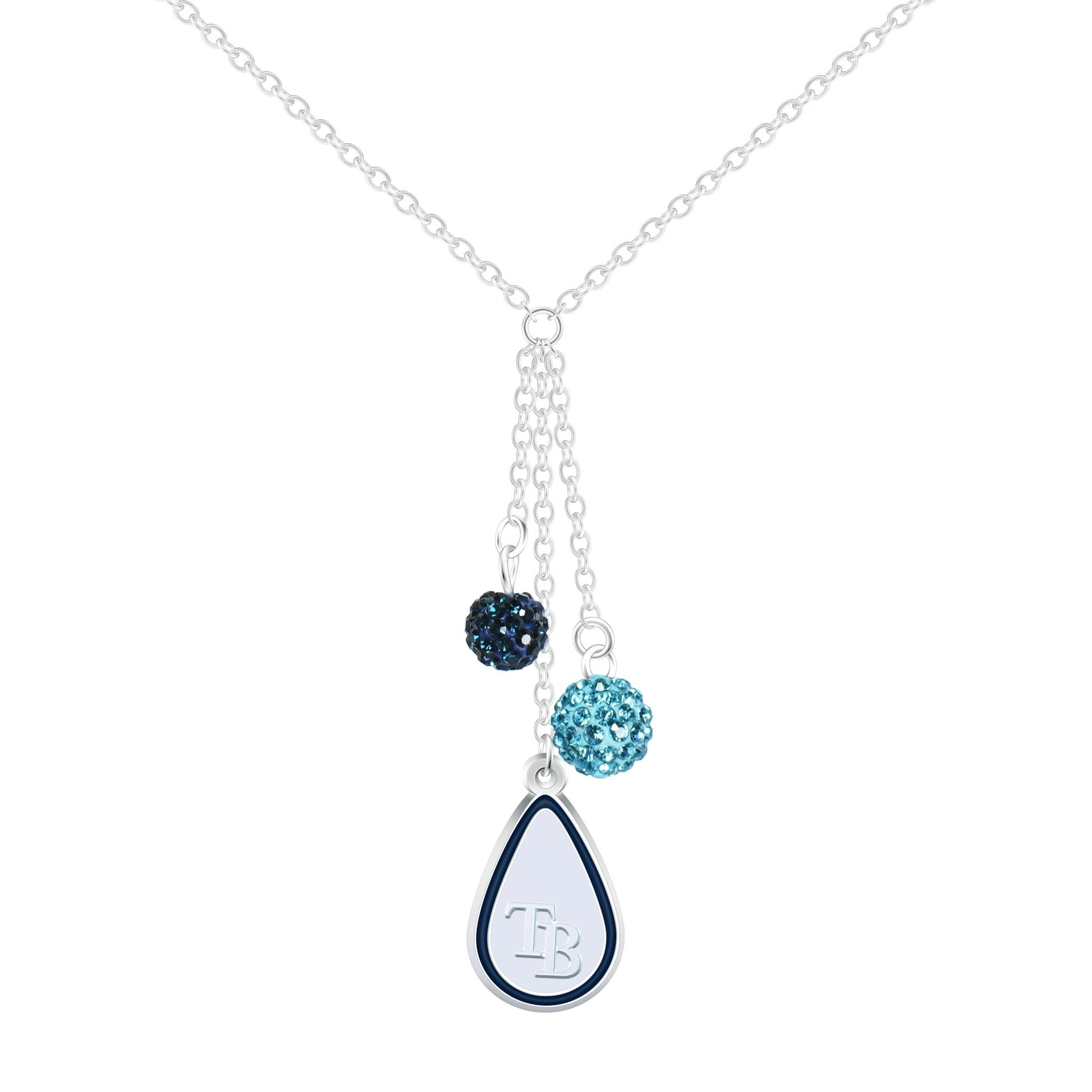 MLB Teardrop Dangle Necklace - Gamedays Gear - Tampa Bay Rays