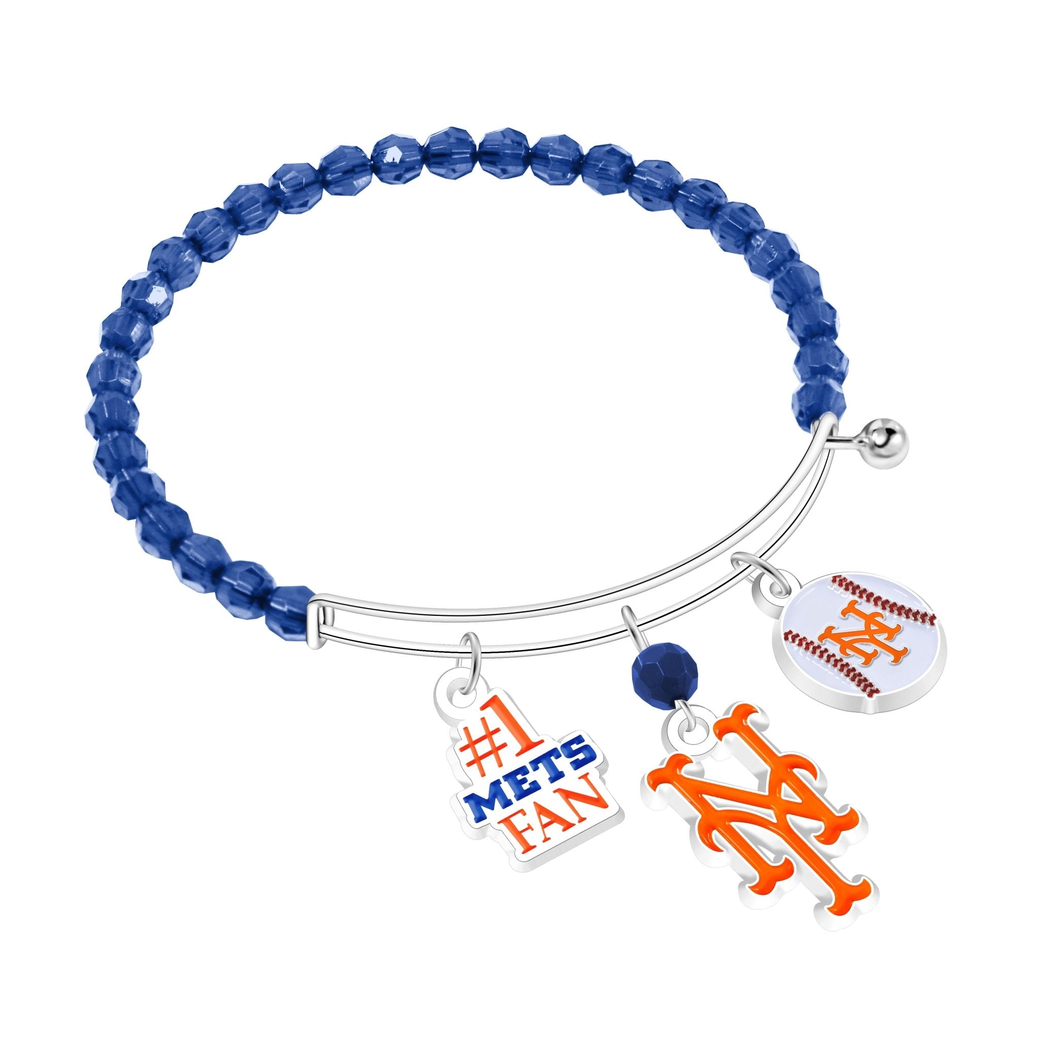 Gamedays Gear MLB Three Charm Logo Bead Bracelet B015 - 2018