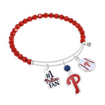 Gamedays Gear MLB Three Charm Logo Bead Bracelet B015 - 2021