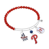 Gamedays Gear MLB Three Charm Logo Bead Bracelet B015 - 2021