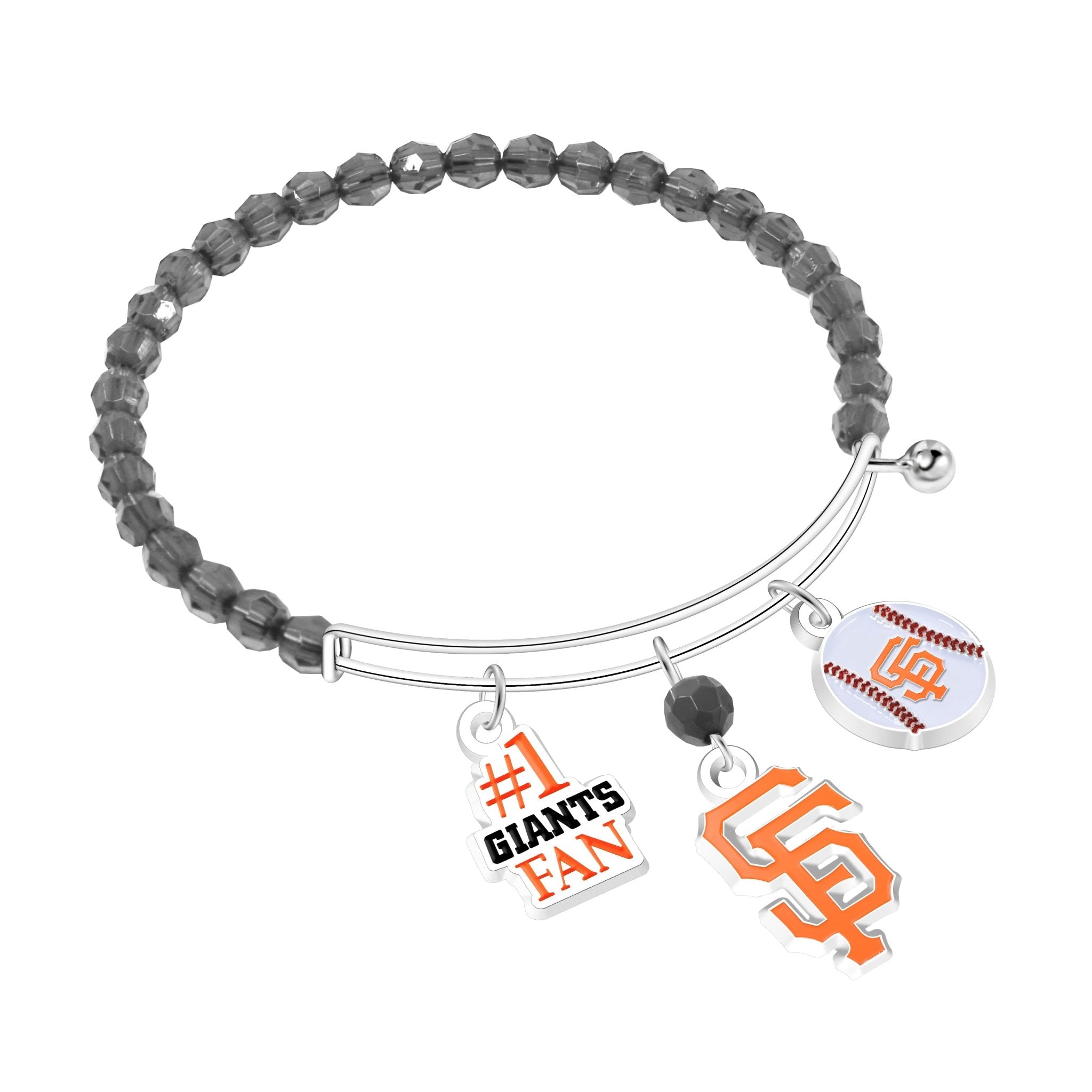 Gamedays Gear MLB Three Charm Logo Bead Bracelet B015 - 2024