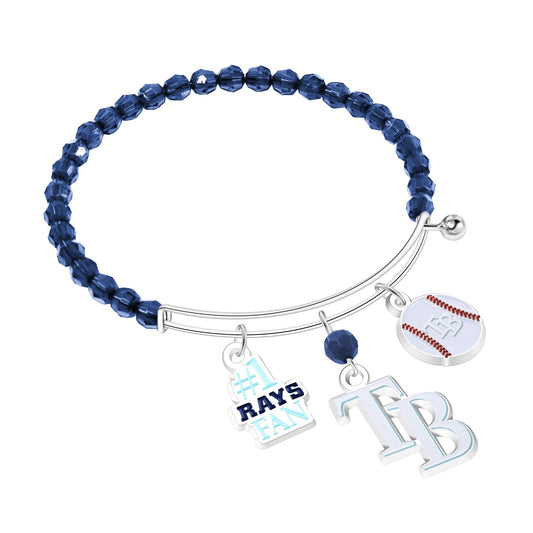 MLB Three Charm Logo Bead Bracelet - Gamedays Gear - New York Yankees