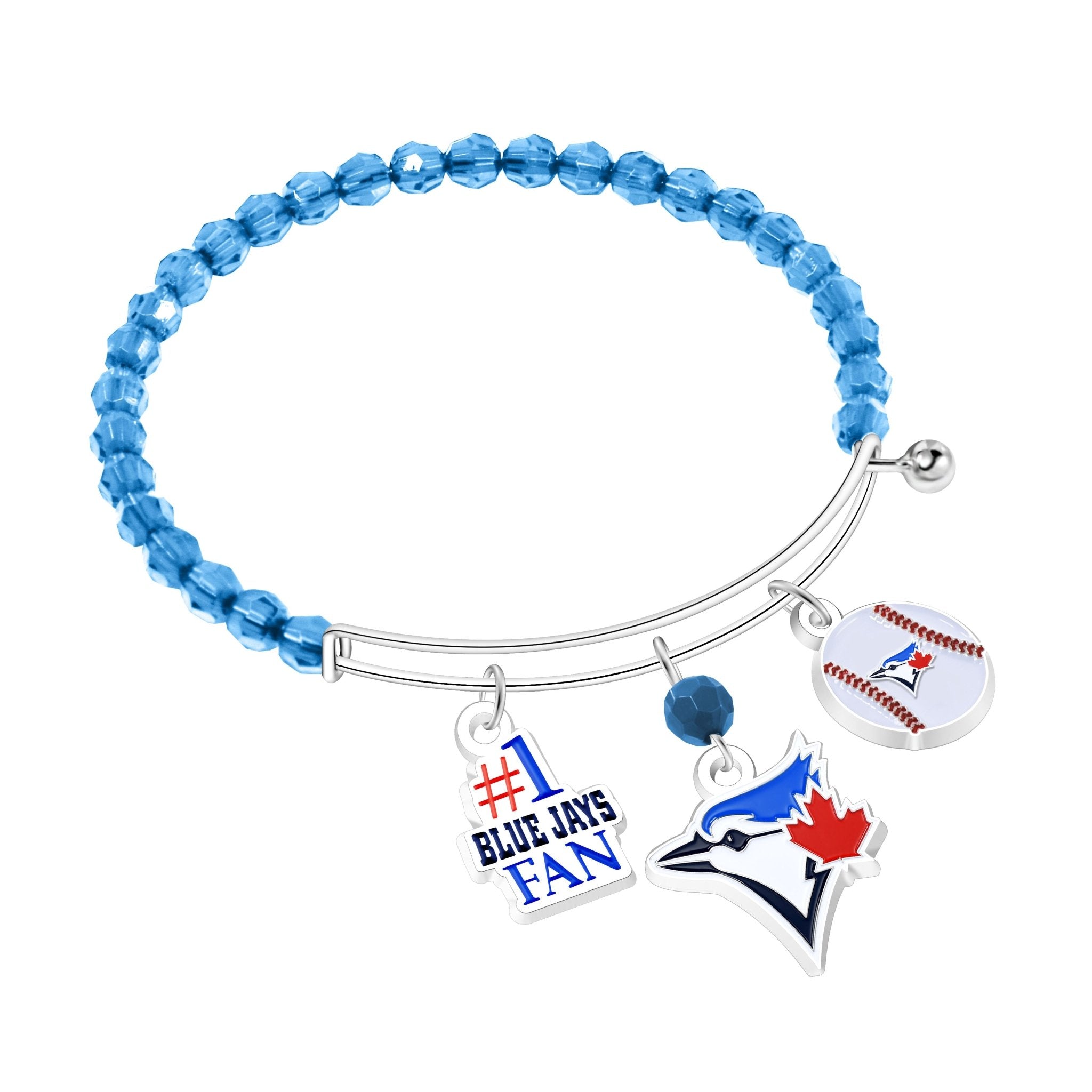 Gamedays Gear MLB Three Charm Logo Bead Bracelet B015 - 2029