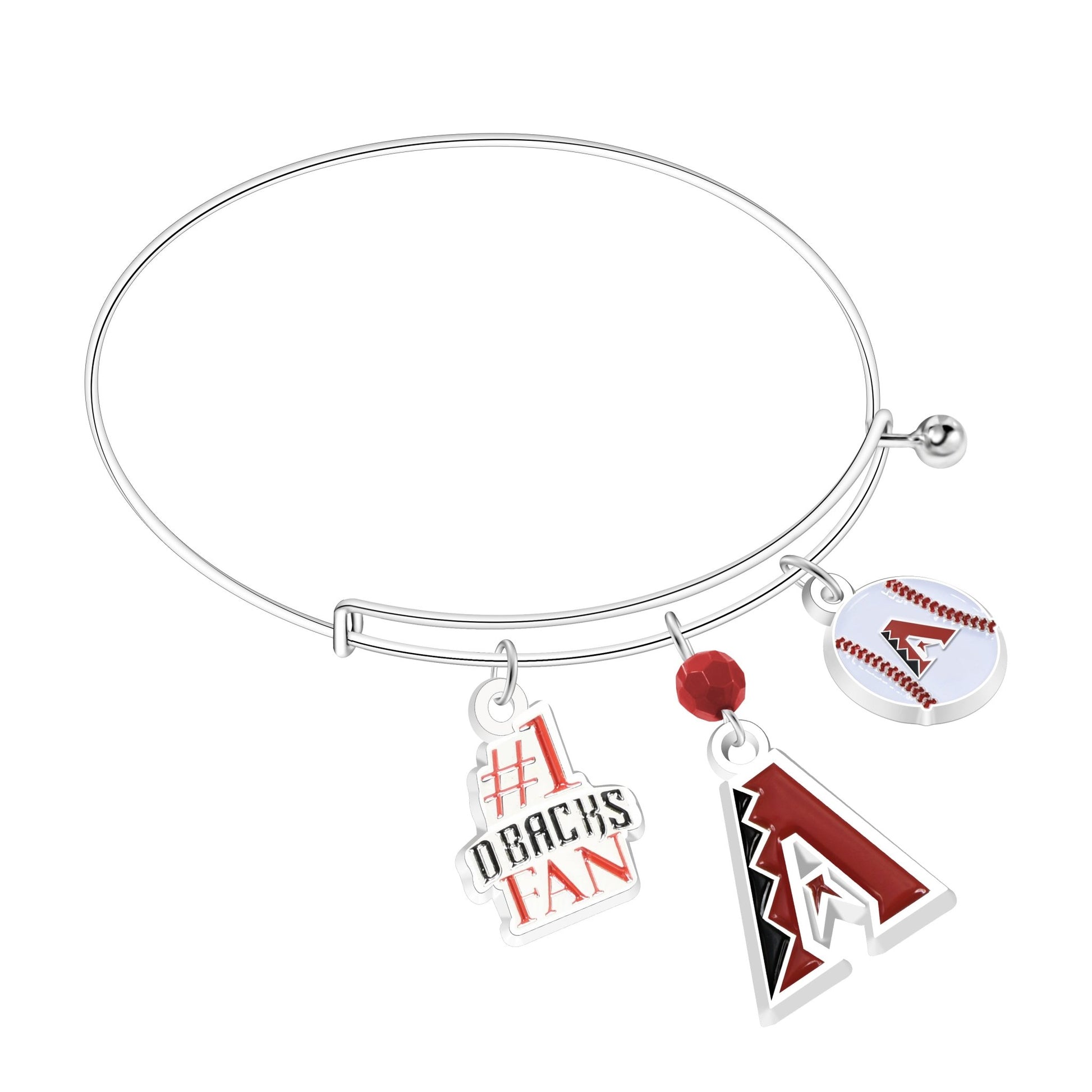 MLB Three Charm Logo Bracelet - Gamedays Gear - Arizona Diamondbacks