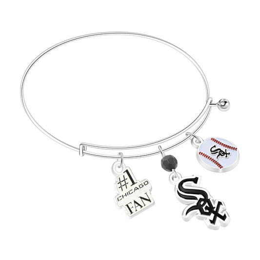 MLB Three Charm Logo Bracelet - Gamedays Gear - Los Angeles Dodgers