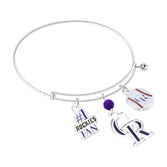 MLB Three Charm Logo Bracelet - Gamedays Gear - Los Angeles Dodgers